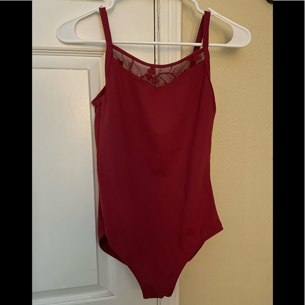 Bloch leotard red wine size adult large